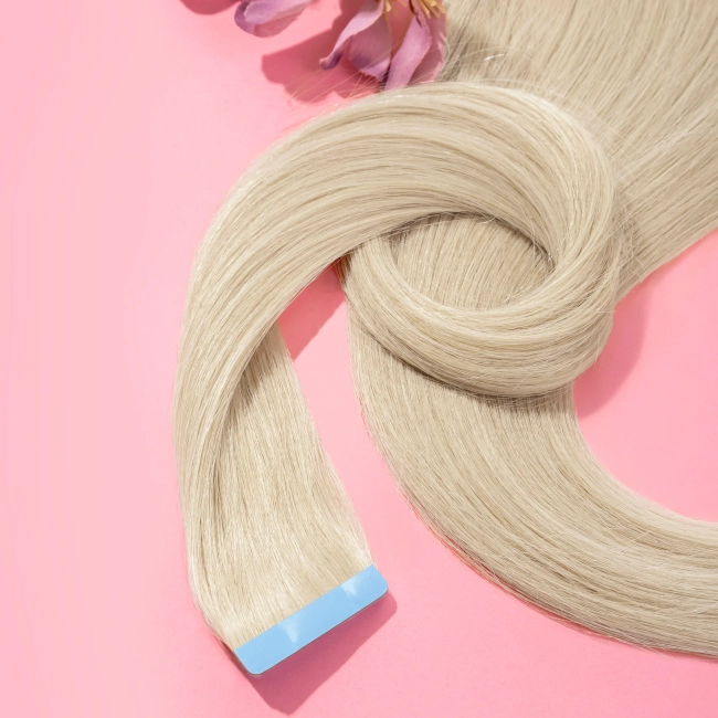 Włosy naturalne doczepiane Seria MAGIC Tape On Kanapki 40cm - Kolor #1001