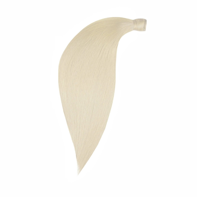 Włosy naturalne doczepiane Seria MAGIC Kucyk Kitka 50cm 100 gram - Kolor #1001 Platynowy Blond