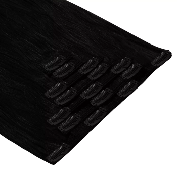 Włosy naturalne doczepiane Clip In 50cm 140 gram - kolor #1