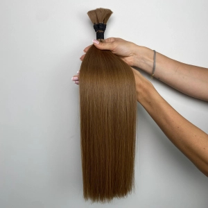 Włosy naturalne doczepiane Seria MAGIC Surowa kitka 50cm 25g - Kolor #7A Czekolada