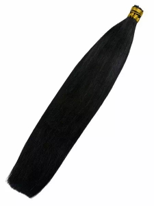 Włosy naturalne doczepiane na ringi 50cm 0,8g - kolor #1