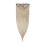 Włosy naturalne doczepiane Clip In 60cm 140 gram - kolor #Silver
