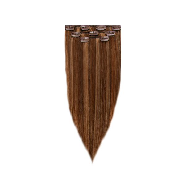 Włosy naturalne doczepiane Clip In 50cm 60 gram - kolor #4/12 Baleyage