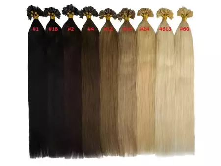 Włosy naturalne doczepiane na keratynę 60cm 0,8g 20 sztuk - kolor #1B